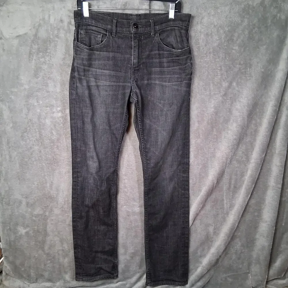 Paige Lennox Slim Straigh Jeans Mens 32x32 Black Wash Designer Denim Sample Tags - Picture 1 of 9
